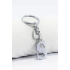 Gümüş Renkli Metal S Harfi Anahtarlık, Modern Stil Metal Kalp