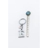 Gümüş Renkli Metal E Harfi Anahtarlık, Pastel Açık Pembe Modern Stil Metal Kalp