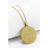 Gold 316L Çelik Kolye Lazer Kazıma Çift Yönlü İnşirah Suresi / Felak Nas İhlas 3cm