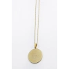 Gold 316L Çelik Kolye Lazer Kazıma Çift Yönlü İnşirah Suresi / Felak Nas İhlas 3cm