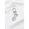 Parlak Taşlı Sedefli Göz Nazar Boncuğu Tek Taşlı Klipsli Cüzdan Süsü Charm Çanta Süsü Anahtarlık