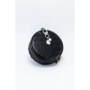 Mineli Kalpli Gümüş Renkli Klipsli Cüzdan Süsü Charm Çanta Süsü Anahtarlık