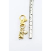 Jelibon Ayıcık Metal Kalpli Klipsli Cüzdan Süsü Charm Gold Renkli 63Çanta Süsü Anahtarlık