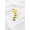Jelibon Ayıcık Metal Kalpli Klipsli Cüzdan Süsü Charm Gold Renkli 63Çanta Süsü Anahtarlık