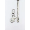 Mineli Gümüş Renkli Kuzey Yıldızı Metal Sedefli Kalp Klipsli Cüzdan Süsü Charm Çanta Süsü Anahtarlık
