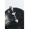 Metal Kuş Cam Nazar Boncuğu Kalpli Klipsli Küçük Charm Anahtarlık Cüzdan Çanta Süsü