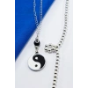 Metal Yin Yang Siyah Cam Nazar Boncuğu Araba Dikiz Ayna Süsü, zincirli Yeni Araba Hediyesi