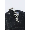 Metal Fiyonk Metal Nazar Boncuğu Klipsli Küçük Charm Anahtarlık Cüzdan Çanta Süsü