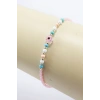 Pembe Nazar Boncuklu Renkli Bileklik, Hediyelik Bijuteri Ayarlanabilir Bileklik