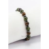 Yeşim Taşı Kaplangözü Hematit Doğal Taş Lastikli Bileklik 8mm, Orjinal A Kalite Erkek Bilekliği