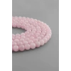 Kuvars Taşı Doğal Taş Parlak Pembe Küre Kesim 8mm Dizi (aa)