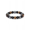 Sertifikalı Obsidyen & Kaplan Gözü & Hematit Doğal Taş Bileklik 8mm