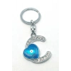 Metal Kristal Taşlı Harf Anahtarlık , C Harfi
