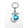 Metal Kristal Taşlı Harf Anahtarlık , J Harfi