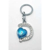 Metal Kristal Taşlı Harf Anahtarlık , D Harfi