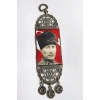 Nikel Kaplamalı M. Kemal Atatürk Salkım Duvar Süsü Hediyelik Dekor