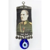 El Yapımı Cam Nazarlı Nikel Kaplamalı Salkım M. Kemal Atatürk Duvar Süsü Hediyelik Dekor