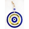Nazar Boncuklu Seramik Hoşgeldiniz, Welcome Yazılı Hediyelik Dekor, Duvar Süsü