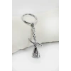 Gümüş Renkli Metal Ayetel Kürsi Semazen Anahtarlık, Hediyelik Semazen Çanta Süsü