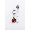 Kırmızı Uğur Böceği Metal Anahtarlık, Hediyelik Çanta Süsü