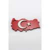 Ahşap Türk Bayrağı Türkiye Haritası Magnet, Bolluk, Hediyelik Aksesuar