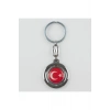 1592054739 Ay Yıldız Figürlü Metal (195420) Anahtarlık-Gümüş Rengi