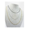 Üçlü Zincir 316L Paslanmaz Çelik 60 cm, Gold Gümüş Siyah Renk Üçlü Set