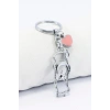 Metal Ajurlu Türkiye haritası Anahtarlık, Pembe Metal Kalpli Küçük Çanta Süsü