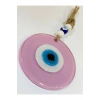El Yapımı Opak Toz Pembe Füzyon Cam Duvar Dekoru Hediyelik Nazar Boncuğu