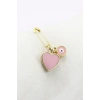1 Adet Gelin Bohçası Bebek Mevliti Metal Pembe Nazar Boncuklu Çengelli İğne Düğün Nişan Aksesuar