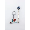 I Love Istanbul Temalı Metal Anahtarlık, İstanbul Hatırası ve Hediyelik Anahtarlık