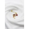 1 Adet Kırmızı Siyah Balık ve Cam Nazar Boncuğu Çengelli İğne Süsü, Baby Shower, Mevlit, Hediyelik ve Bohça Aksesuarı