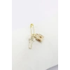 1 Adet Gold Renkli Minik Metal Kilit ve Anahtar Çengelli İğne, Nişan, Düğün, Mevlit ve Hediye Paketi Aksesuarı