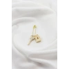 1 Adet Gold Renkli Minik Metal Kilit ve Anahtar Çengelli İğne, Nişan, Düğün, Mevlit ve Hediye Paketi Aksesuarı