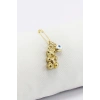 1 Adet Nazar Boncuklu Jelibon Ayıcık Çengelli İğne, Nişan, Düğün, Mevlit ve Hediye Paketi Aksesuarı Gold Renkli