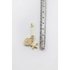 1 Adet Nazar Boncuğu Yıldız Çengelli İğne, Nişan, Düğün, Mevlit ve Hediye Paketi Aksesuarı Gold Renkli