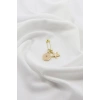1 Adet Nazar Boncuğu Yıldız Çengelli İğne, Nişan, Düğün, Mevlit ve Hediye Paketi Aksesuarı Gold Renkli