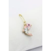 1 Adet Pembe Balık ve Cam Nazar Boncuğu Çengelli İğne Süsü, Baby Shower, Mevlit, Hediyelik ve Bohça Aksesuarı