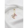 1 Adet Pembe Balık ve Cam Nazar Boncuğu Çengelli İğne Süsü, Baby Shower, Mevlit, Hediyelik ve Bohça Aksesuarı