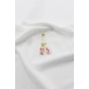 1 Adet Pembe Mineli Balık El Yapımı Cam Pembe Nazar Boncuklu Çengelli İğne Süsü, Bebek Mevlidi, Düğün Bohça Aksesuarı