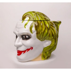3D Kapaklı Joker Tasarımlı Porselen Kupa Bardak Alk4516