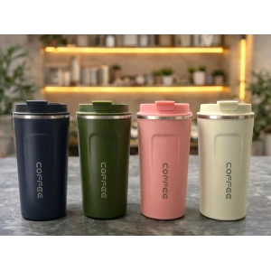 500 ml Paslanmaz Çelik Termos Mug - Çift Katmanlı Sızdırmaz Kahve Kupası ALK3134