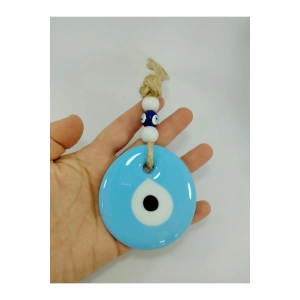 Bebek Mavisi Nazar Boncuğu El Yapımı Cam Nazarlık Duvar Dekoru 7 Cm Hediyelik Eşya