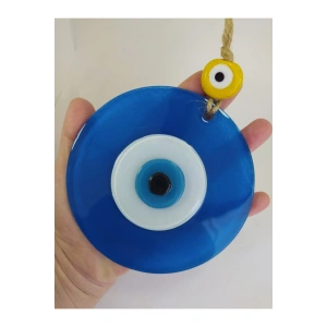 Mat Mavi Nazar Boncuğu El Yapımı Duvar Dekoru 12 cm