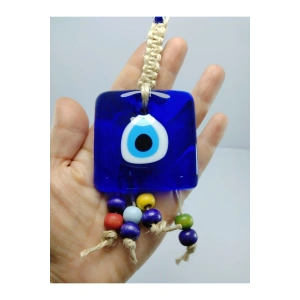Kare Nazar Boncuğu 6*6 Cm Makrome Duvar Dekoru