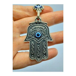 Nazar Boncuğu Anahtarlık Metal Fatıma/hamse Eli Hediyelik Aksesuar