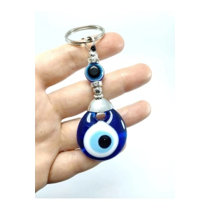 Nazar Boncuğu Anahtarlık/araba Dikiz Ayna Süsü El Yapımı Cam Hediyelik Eşya