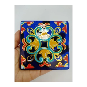 Cam Dekoratif Ürün Hediyelik Eşya 9x9 Cm