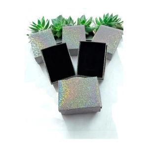 Parlak 6 lı Süngerli Takı Kutusu, Hediyelik Karton Mini Kutu
