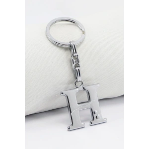 Gümüş Renkli Metal H Harfi Anahtarlık / Harfli Çanta Süsü
